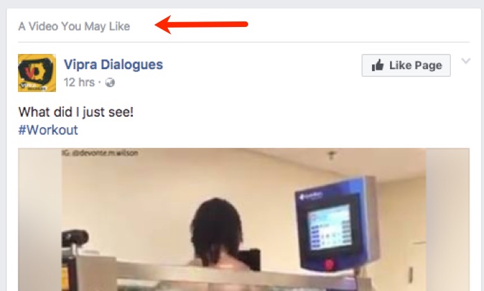 Facebook Video Reccommendations