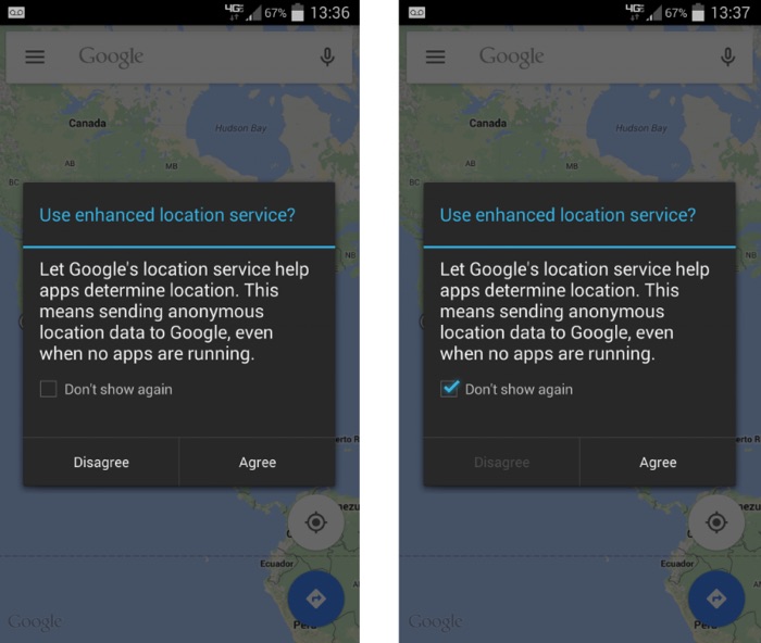 Enhanced Location Access to Google