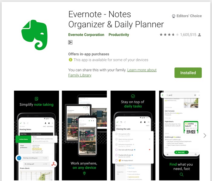 Evernote for Android