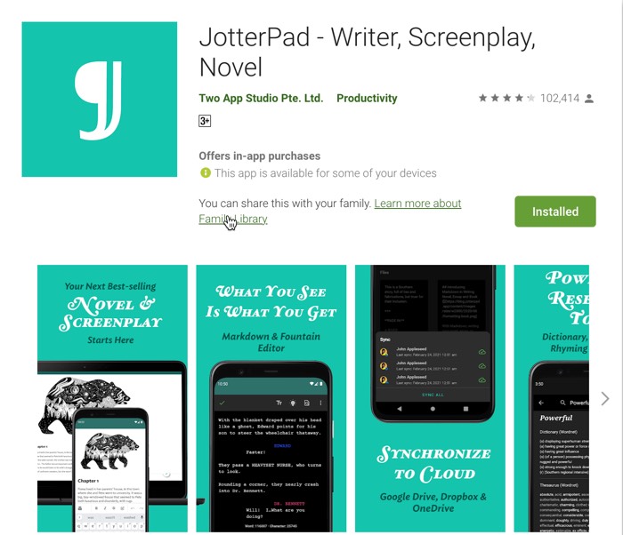 JotterPad for Writers