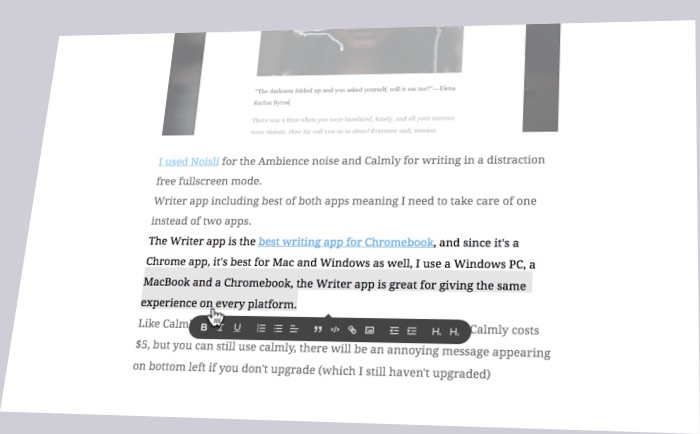 The Writer App-Chrome-Extension