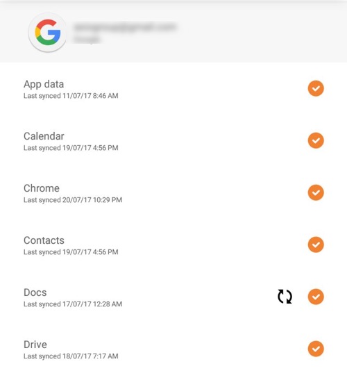 Google Account Sync