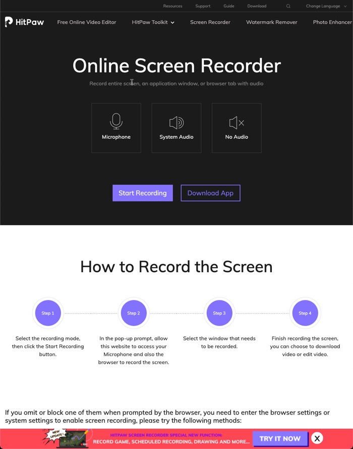 HitPaw Screen Recording App