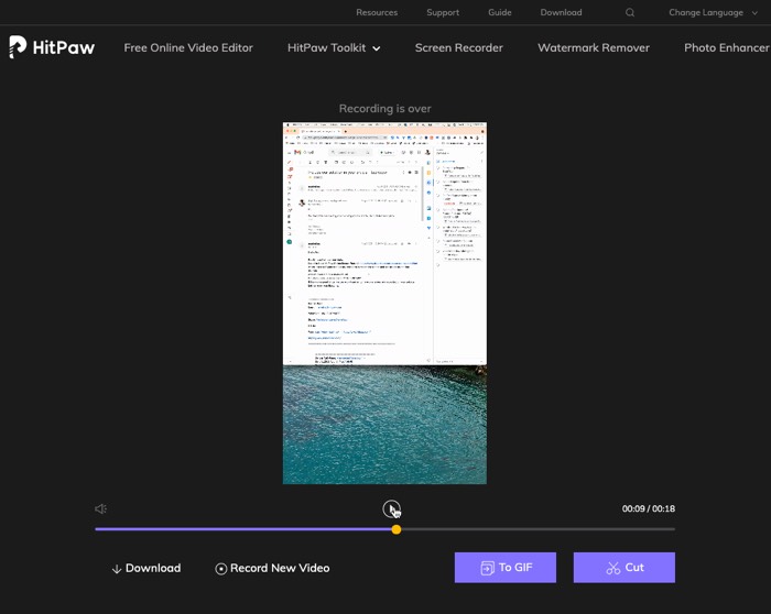 Hitpaw Screen Recorder Web App