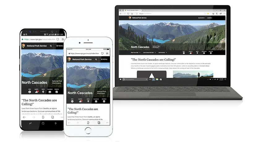 Microsoft Edge Browser on Android and iPhone