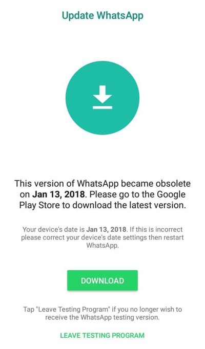 updating whatsapp gb