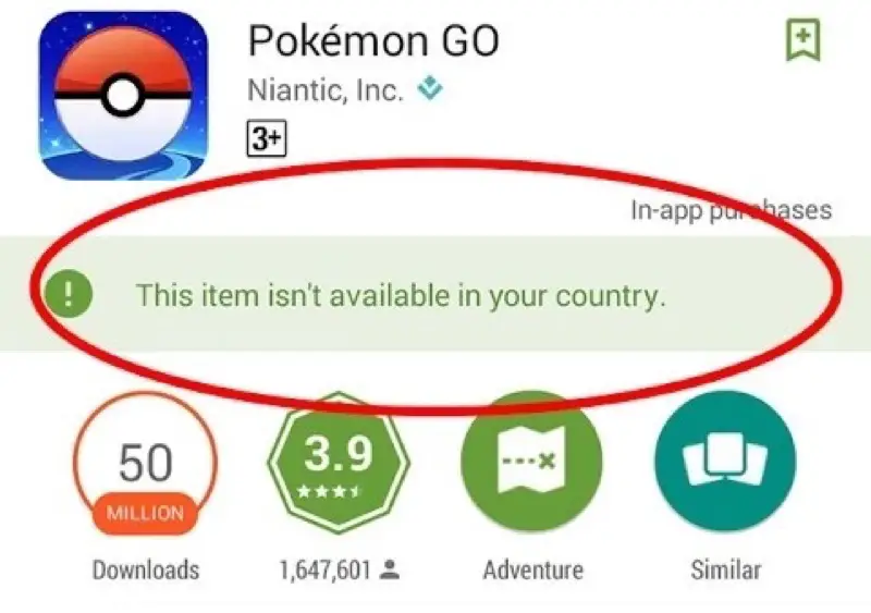 App not available in your country