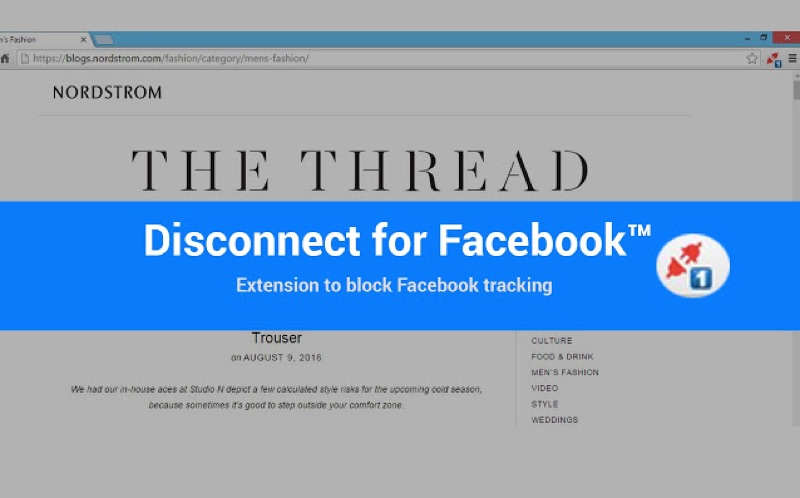 Disconnect from Facebook Block Pixel