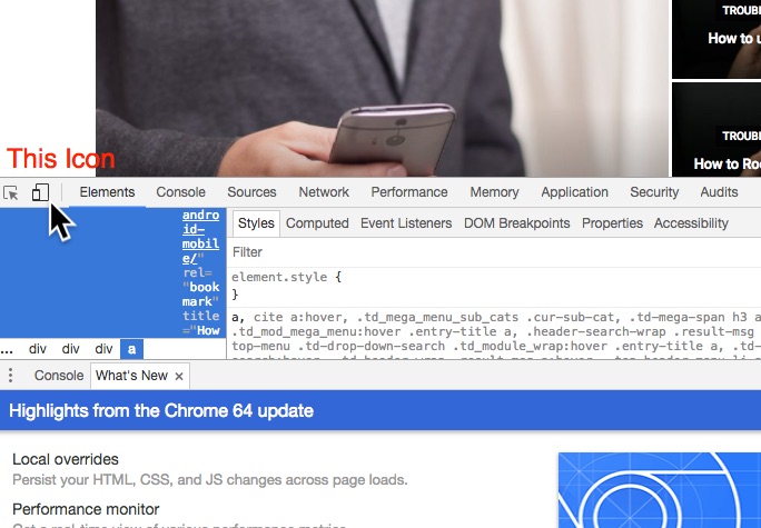 Inspect Elements 02- Open Mobile Sites in PC