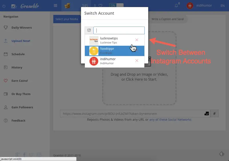 Manage Multiple Instagram Accounts with Gramblr