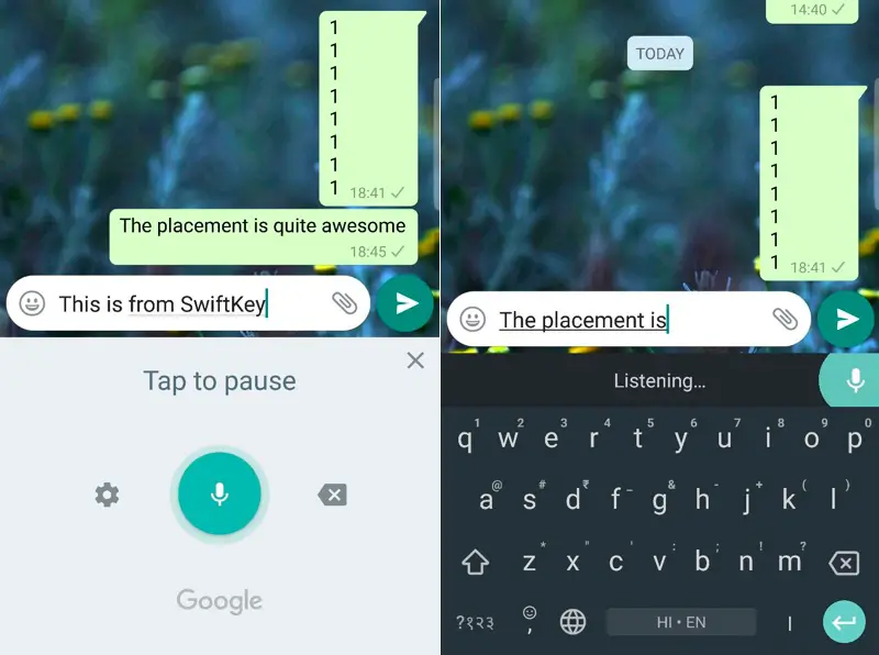 Voice Typing in Swiftkey and Gboard Compared