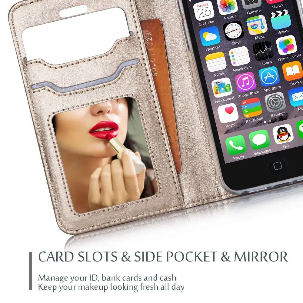 ProCase Flip Fold Card Case Stylish Slim Stand Cover