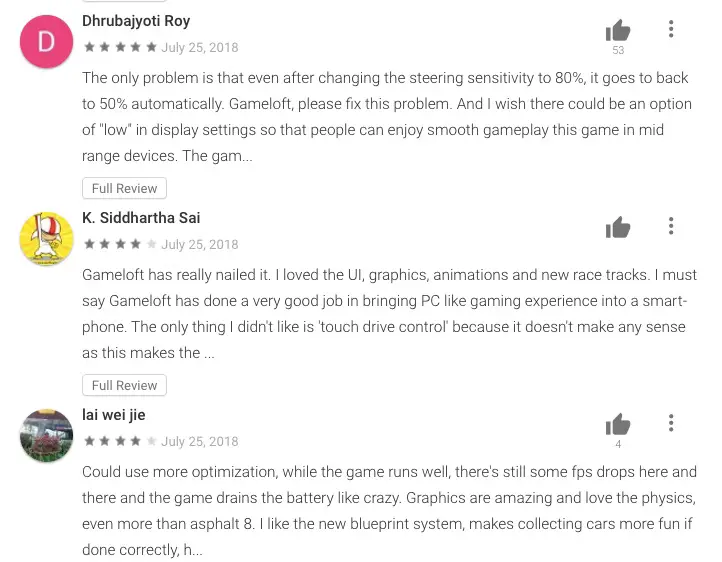 Gameloft Asphalt 9 Reviews