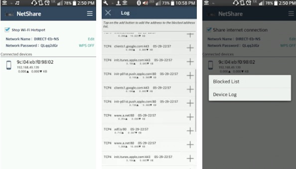 NetShare-No-Root-Tethering App use Andrioid as Wifi Repeater