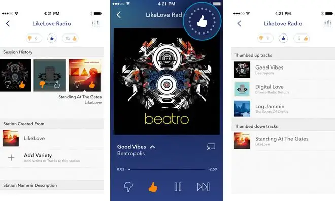 Pandora app for iPhone