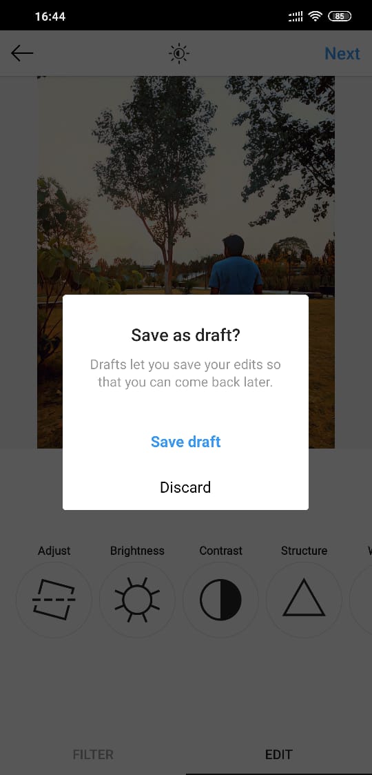 Save Posts as Draft in Instagram