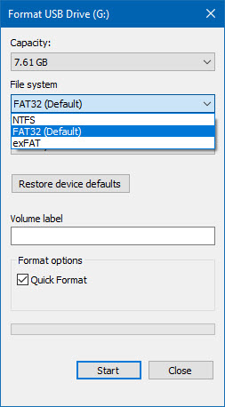 Format Flash Drive on WIndows PC