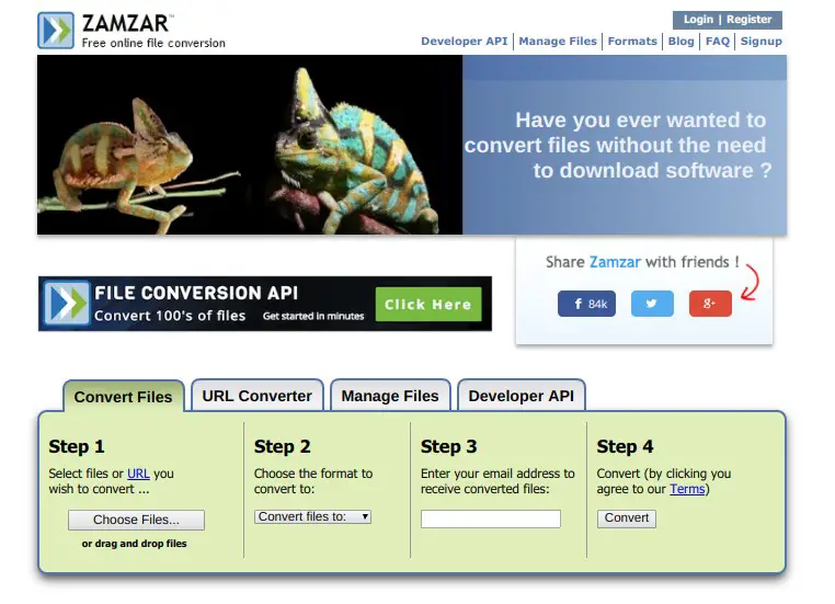 Zamzar- Online Conversion Tool