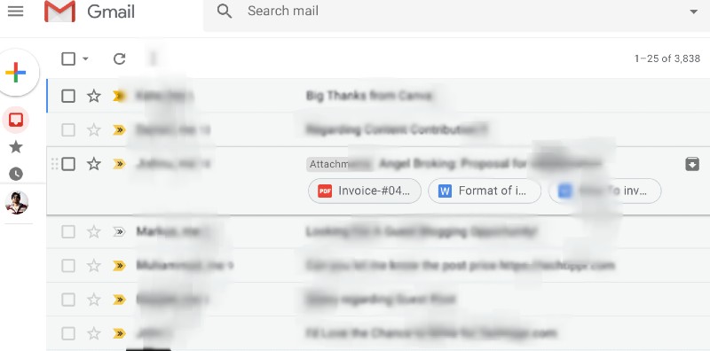 Preview Attachment files in Gmail