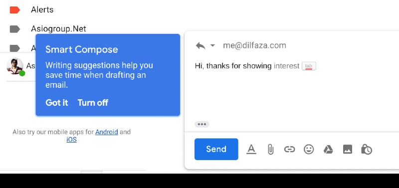 Smart Replies in New Gmail