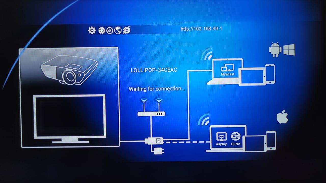 Anycast UI on TV