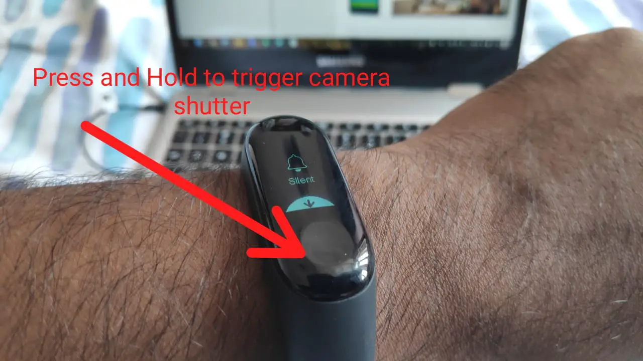Trigger Camera Shutter using Mi Band 3