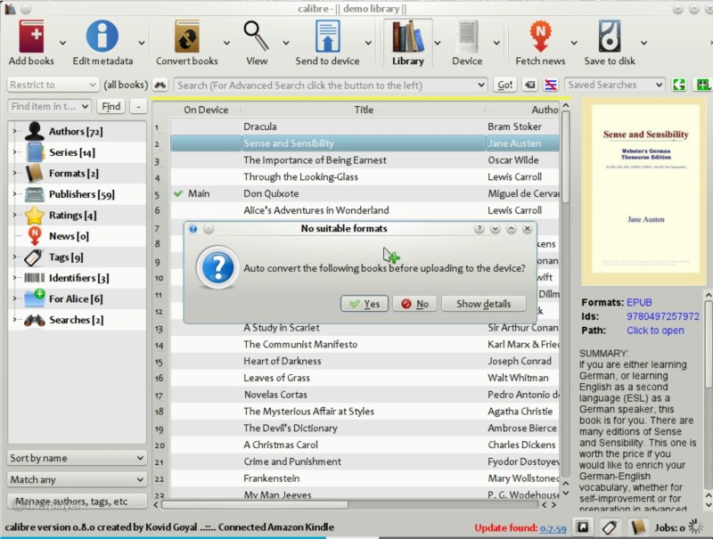 convert kindle to epub calibre