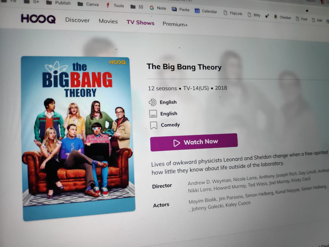 Big bang theory on sale hooq