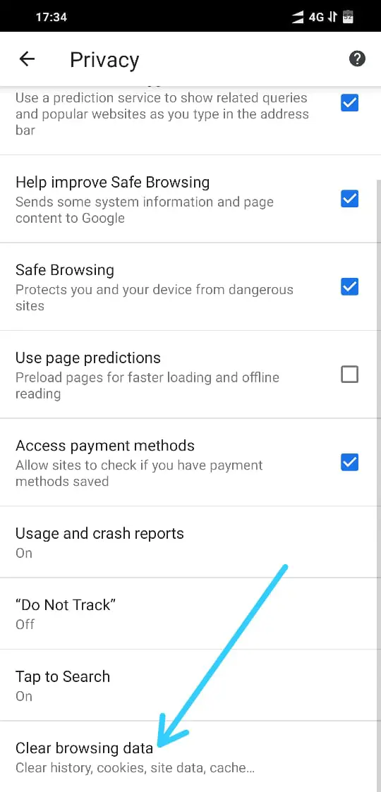 Clear Browser Cache in Chrome for Android03