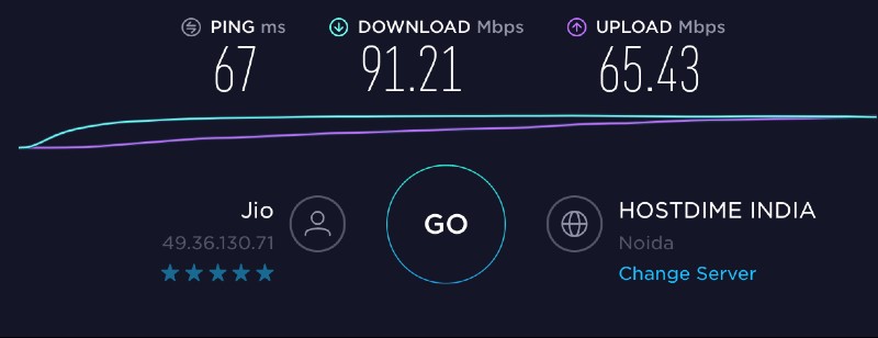 Jio GigaFiber Speedtest Laptop Wifi