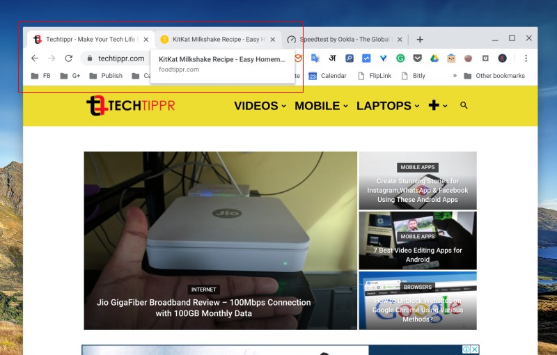 Preview Tab Content in Google Chrome