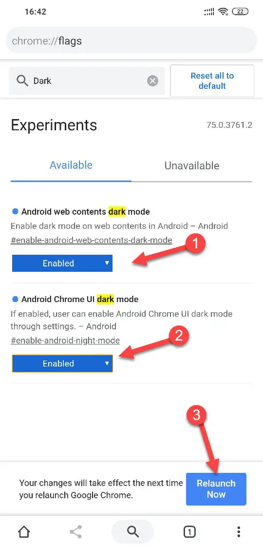 Enable Dark Mode in Chrome
