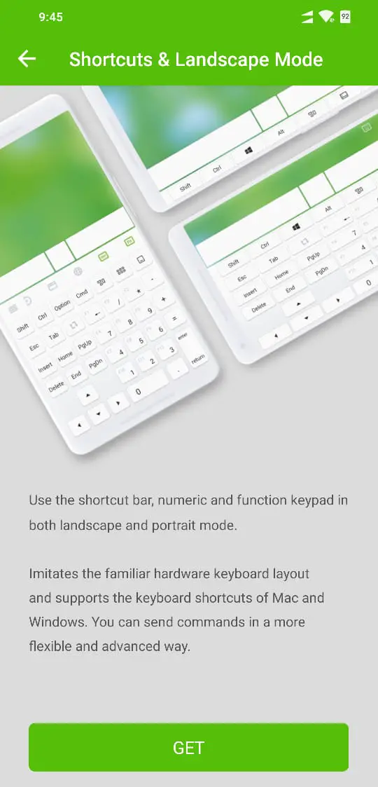 Remote Mouse Shortcut Bar