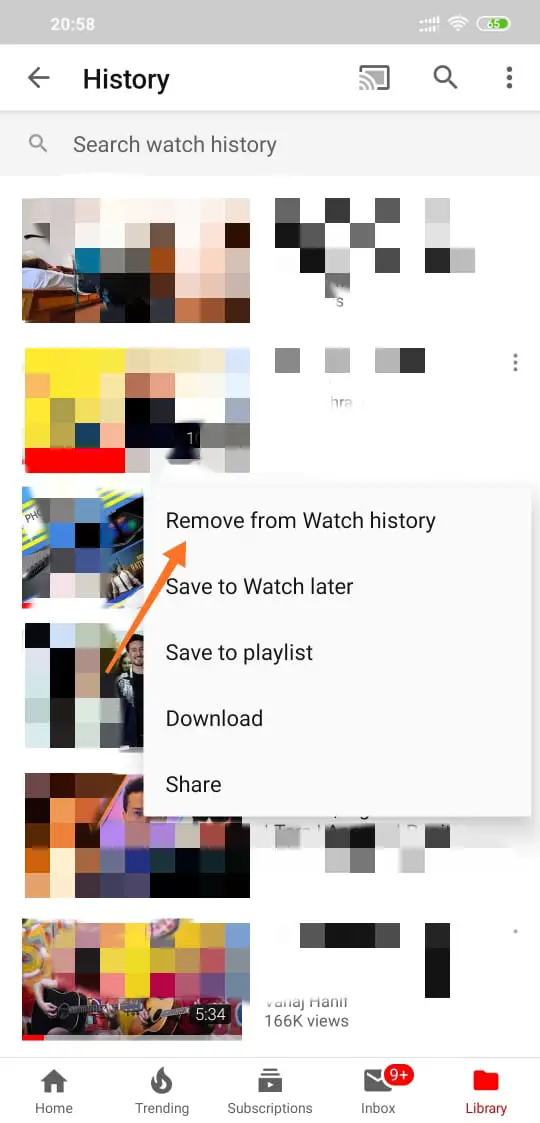 Remove Individual Videos from YouTube History