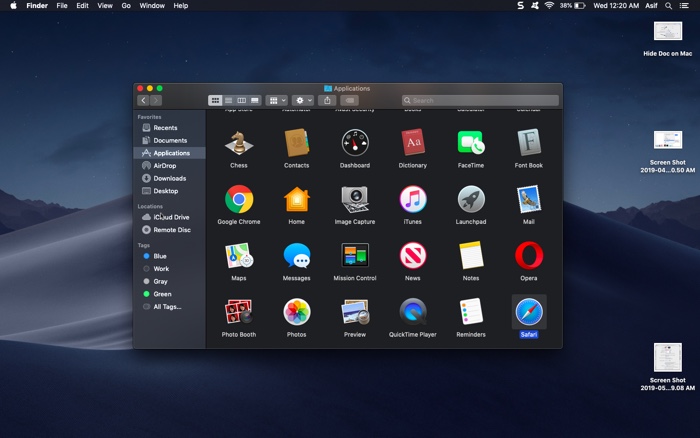 Dark Mode on Mac OS