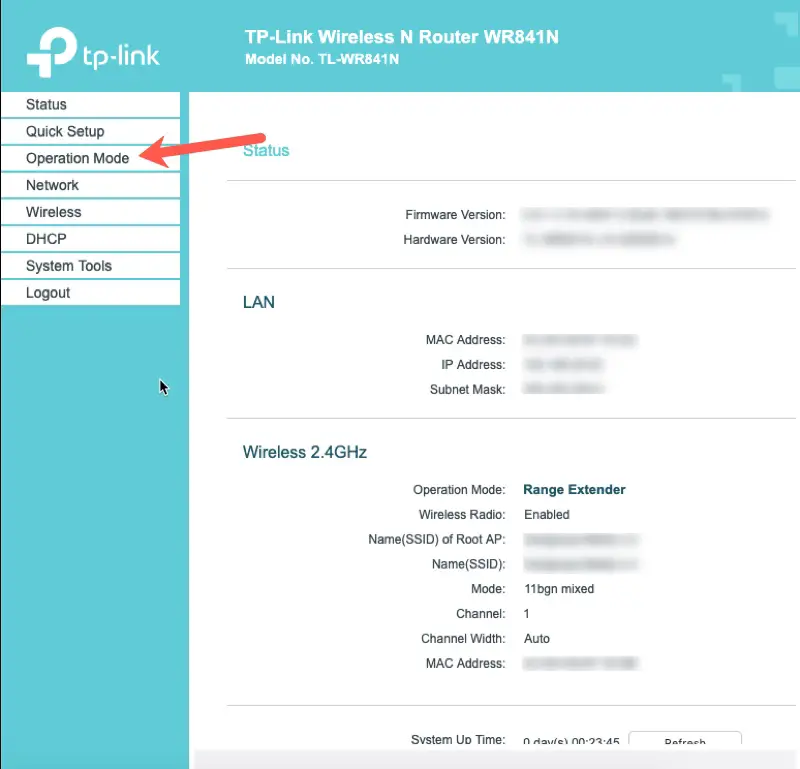TP Link Router Dashboard