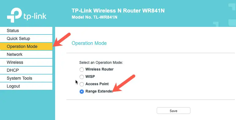 TP Link Router as Range Extender