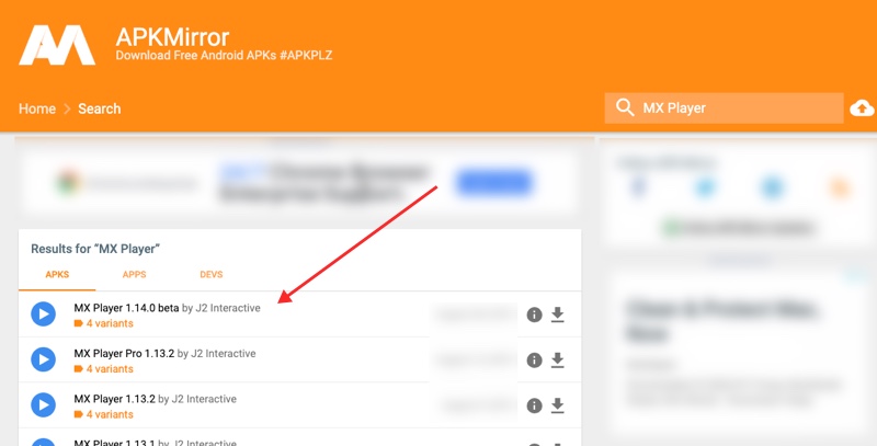 Download MX Player APK