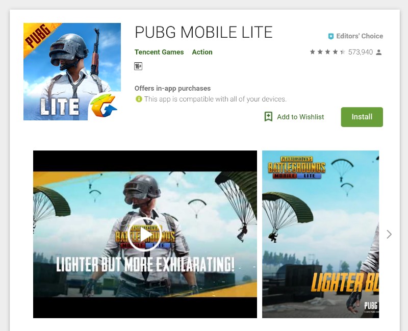 Download PUBG Mobile Lite