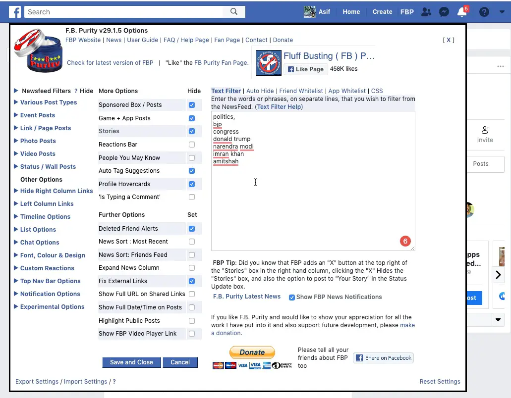 FB Purity Chrome Extension 02