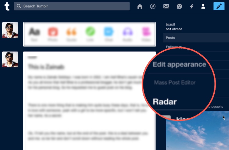 Tumblr Mass Post Editor 01