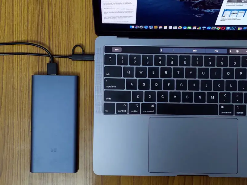 Charging MacBook Pro with Powerbank