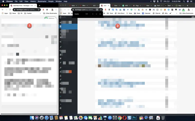Split Screen in MAcBook Pro 2019