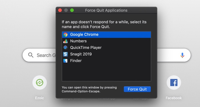 Force Quit an App