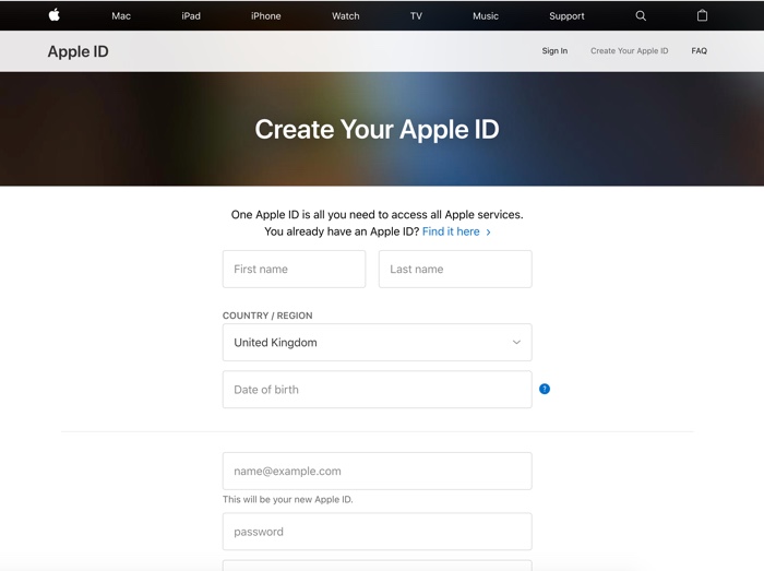 How to create a new Apple ID, from iPhone, iPad, or Mac