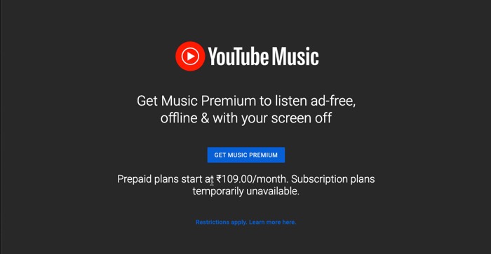 YouTube Music India