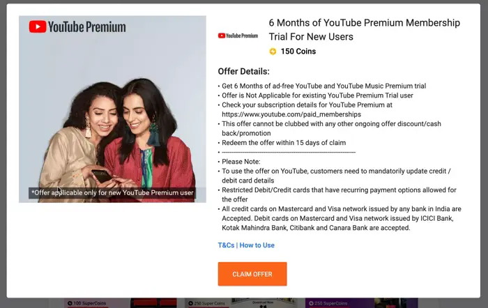 YouTube Premium Trial for 6 Months