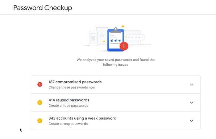 Google Password Checkup