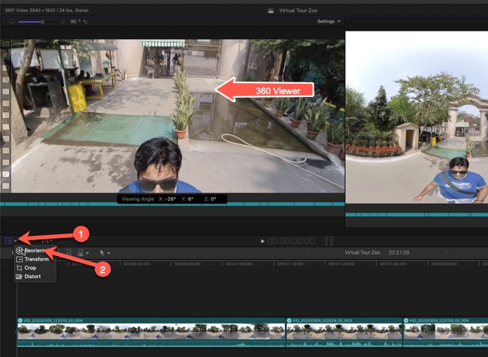 Reorient 360 Videos in FCPX