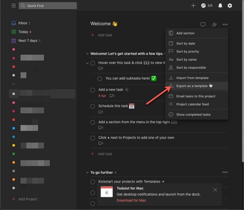 import todoist to notion